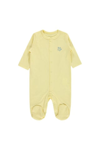 Civil Baby Yıldız Nakışlı 1-9 Ay Tulum - Sarı
