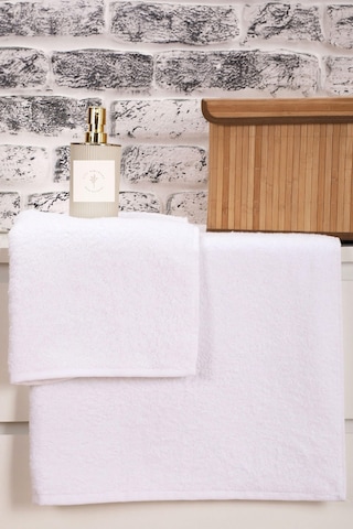 2 Parça Kadın / Erkek Banyo Duş Hamam Havlu Seti 90x150 Cm %100 Pamuklu Beyaz