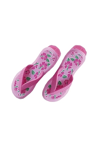 Plaj Havlu Mandalı, Pembe Çiçek Desenli, Güçlü Tutuşlu, Taşınabilir, 2&apos Li Set Açık Ahşap