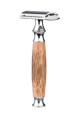 Gajeena Ahşap Ve Alüminyum Erkek Tıraş Bıçağı - Açık Uçlu Güvenli Jilet Bıçaksız 8 Saat