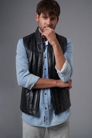 Guido Siyah Deri Yelek 118521 001