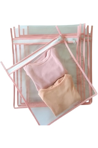 Lüx 6'lı Pvc Valiz Düzenleyici Set I Valiz Düzenleyici Pvc Şefaf