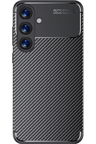 Samsung Uyumlu Galaxy S25 Kılıf Karbon Görünümlü Silikon Kapak