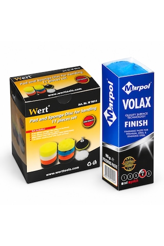 Sanplaza Volax Metal Parlatıcı Cila Ve 11 Parça Pasta Cila Polisaj Sünger Seti