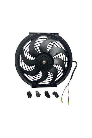 12v Fan Motoru Üfleyici Aksiyel 11 " Helis Dış Çap 320 Mm