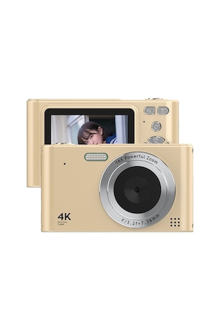 Trendooze Hallow 4k Dijital Kamera Kamera 48mp Dijital Video Kamera Altın Oz