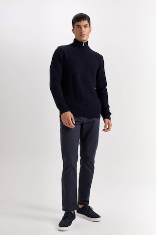 DeFacto Standart Fit Normal Kesim Dik Yaka Fermuarlı Basic Düz Triko Kazak B0578AX24WNNV64