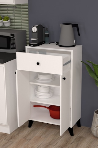 Efsun 2 Kapaklı 1 Çekmeceli Banyo Dolabı Beyaz