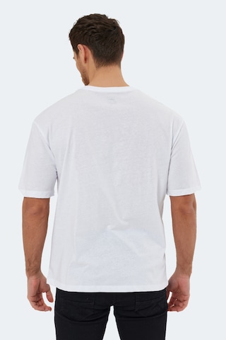Slazenger Kaurı In Oversize Erkek Beyaz Tişört Beyaz