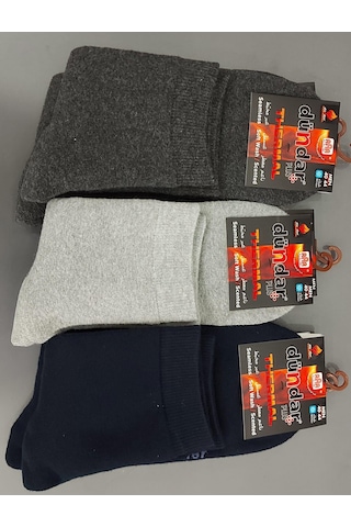 Dündar Plus 5978 Erkek Kışlık Havlu Termal Çorap 12 Adet Cok Renklı