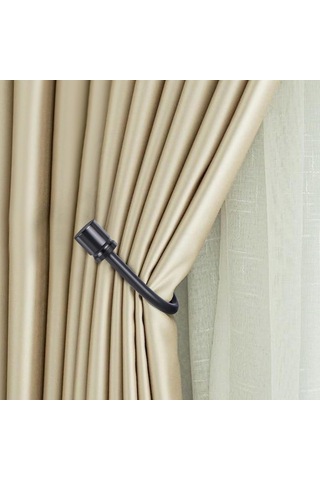 2'li Paket, Siyah, Perde Tutucular, Duvara Monte Perde Kancaları, Perdeler İçin Tutucular Diğer