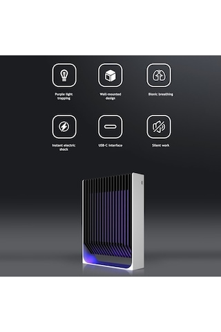 Bloomnest Biyonik Mor Işık Sivrisinek Lambası - Duvara Montajlı İç/dış Mekan, Anne & Bebek Güvenliği