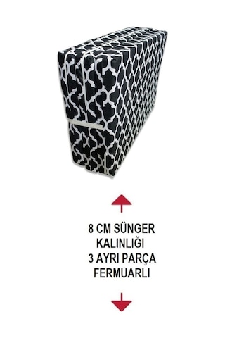 Vip Katlanır Yer Yatağı 8 Cm Kalın Sünger Yatak 80x180x8 Cm-karaçatı