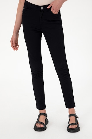 U.S. Polo Assn. Kadın Siyah Toothpick Fit Kanvas Pantolon 50299110-VR046