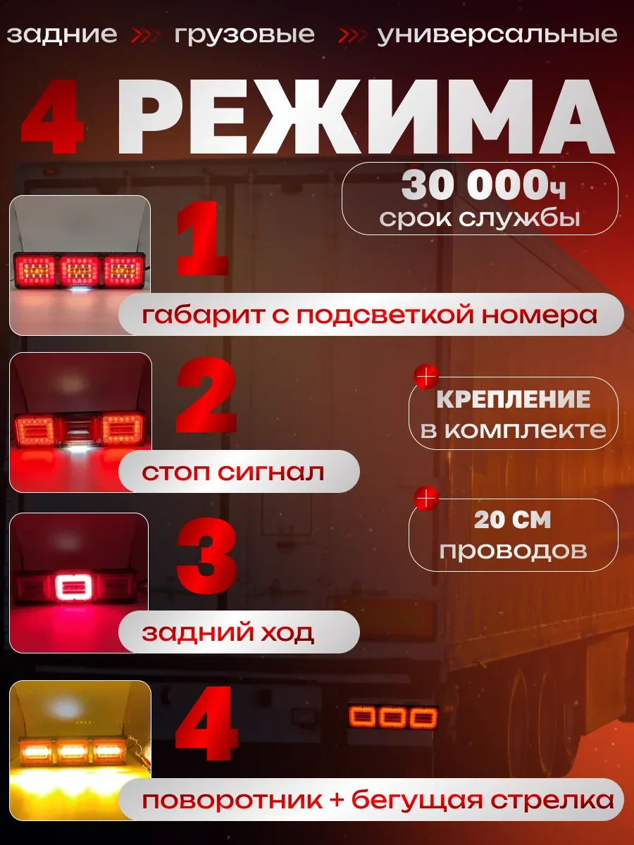 Recam Group Kamyonlar Ve Römorklar İçin 12-24v Led Arka Farlar 148479384