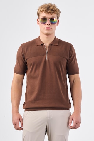 Dufy Kahve Örgü Erkek Triko - Slim Fit Kahve