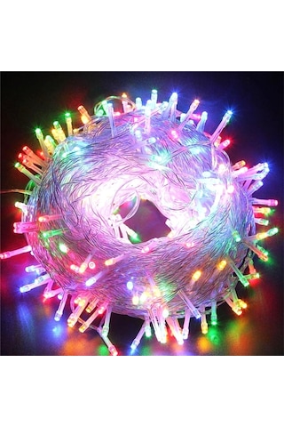 3m 20 Led Rgb - 2 Kademeli Şeffaf Kablo Çok Renkli