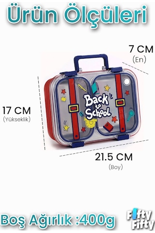 700 Ml İki Bölme Paslanmaz Çelik Bento Lunch Box Yeni Nesil Sefer Tası Metal Kaşık Hediyeli Ff7155 Kırmızı
