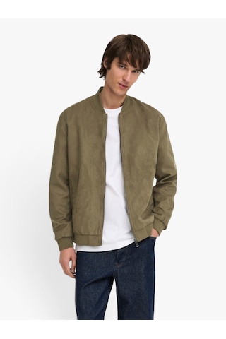 Only & Sons Onslucas Fake Suede Bomber Otw Noos Erkek Kahverengi Mont - 22027463