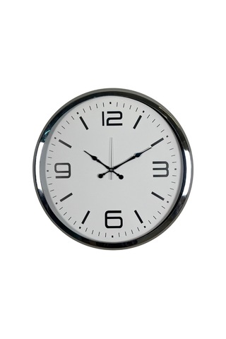 Krom 52 Cm Metal Modern Tasarım Duvar Saati Çok Renkli