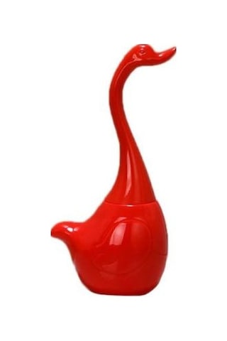 Kuğu Şekli Tuvalet Fırçası Banyo Aksesuarları Seramik Baz Plastik Kolu Temizlik Tuvalet Fırçası Tutucular Altın