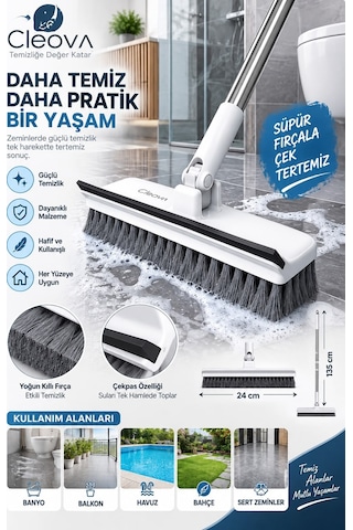 Cleova Çok Amaçlı Yer Temizleme Fırçası