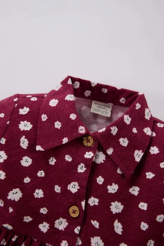 DeFacto Kız Bebek Çiçekli Uzun Kollu Pazen Elbise D7428A524WNBR204 Bordo