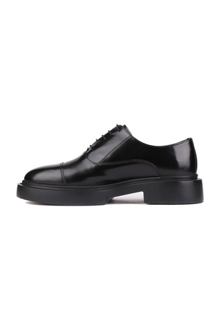 Shoetyle - Siyah Açma Deri Bağcıklı Erkek Klasik Ayakkabı 250-2014-781-siyah Siyah