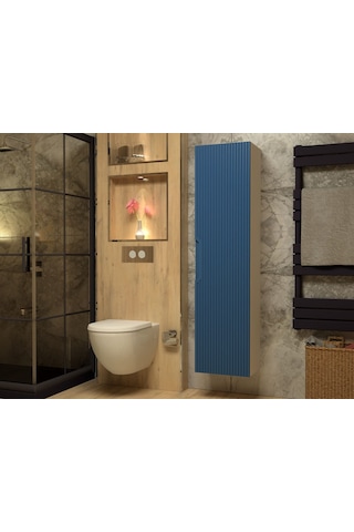 Boy Dolap Membran Kapaklı Kendinden Kulplu 40 Cm Mavi