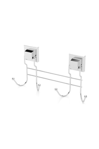 Tekno Tel Ef-252 Krom 4'lü Askı Bornozluk Yapışkanlı/vidalı Deliksiz Metal Banyo Havluluğu Krom