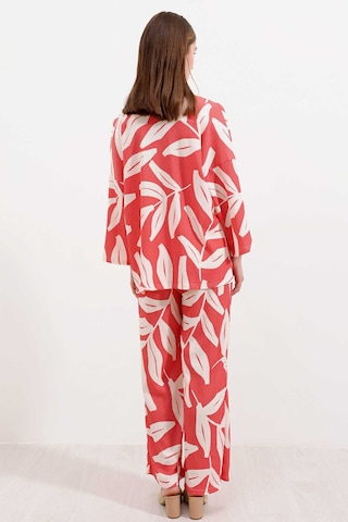 Gabria Desenli Kimono Takım Pudra