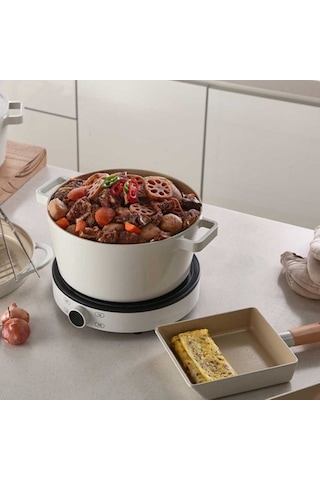 Neoflam Fika Cam Kapaklı Alüminyum Döküm Derin Tencere 26 x 13 CM