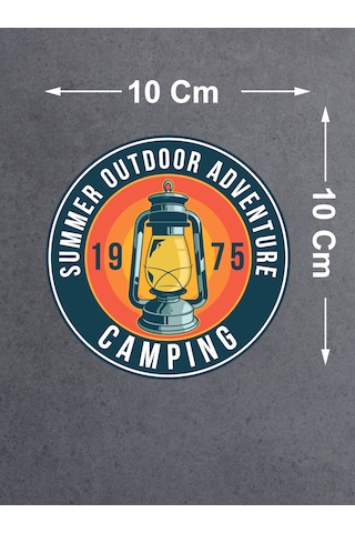 Kamp Sticker, Kampçı Camping Adventure Off Road Sticker, Araba Oto Pickup Karavan Sticker 02023 10X10 Cm