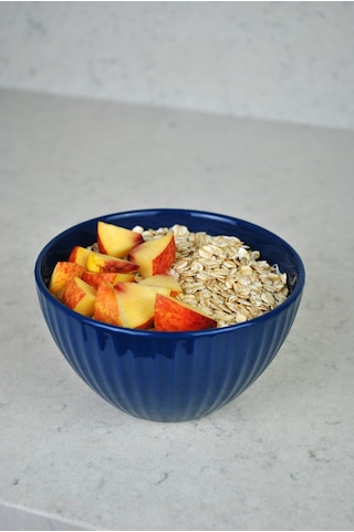 1 Adet Mavi Bowl Kase Kahvaltılık Stonware Meyve Salata Kasesi