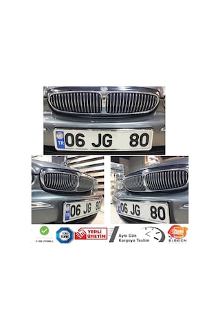 Araç Renkli Plakalık Piyano Black Beyaz Kırmızı Krom Ücr. 383750935 - Piyano Black-