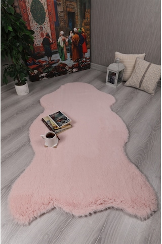 Tavşan Tüyü Dekoratif Ultra Yumuşak Post Peluş Kaymaz Halı 001