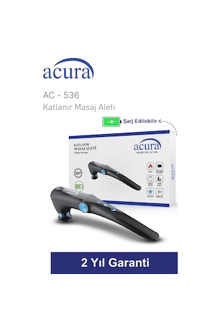 Acura Ac-536 Isıtmalı & Soğutmalı Profesyonel Katlanır Masaj Aleti Siyah