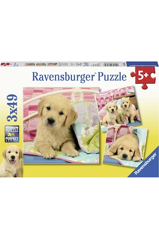 Ravensburger 3x49 Parça Puzzle Puppies 080656