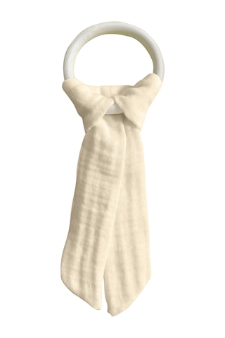 Pamuk Muslin Bebek Diş Kaşıyıcı Yıkanabilir Ahşap Desenli Bej