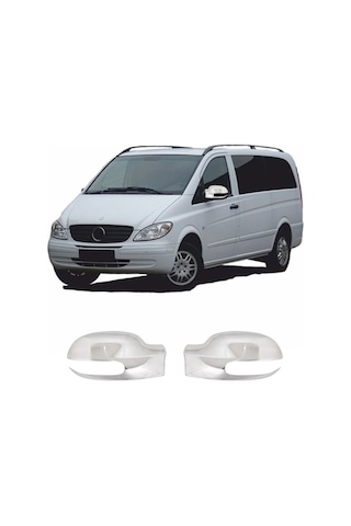 Mercedes Viano Uyumlu 2003-2014 Krom Ayna Kapağı 2 Parça Paslanmaz Çelik