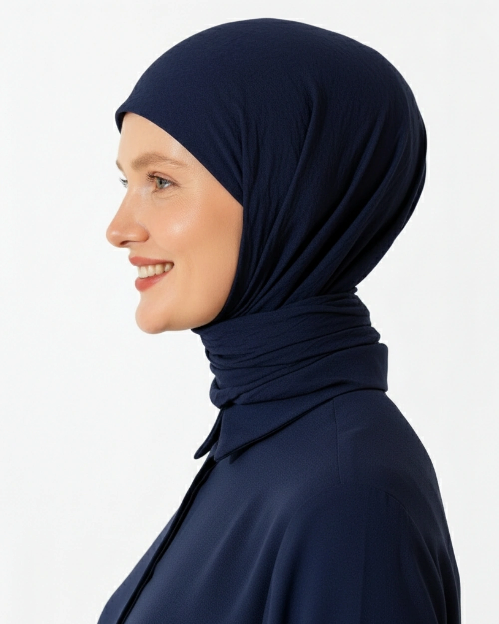 Konfor Eşarp 195x85 Cm 4 Mevsim Kullanım Terletmez, Kaymaz, Pamuk Polyester Karışımlı Rahat Eşarp Lacivert