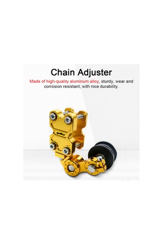 Ranyeek Motosiklet Zincir Ayar Cihazı, Geniş Kullanım Alüminyum Gergi Regülatörü, Off-road Ve Evrensel Uyumlu Mavi Zımpara