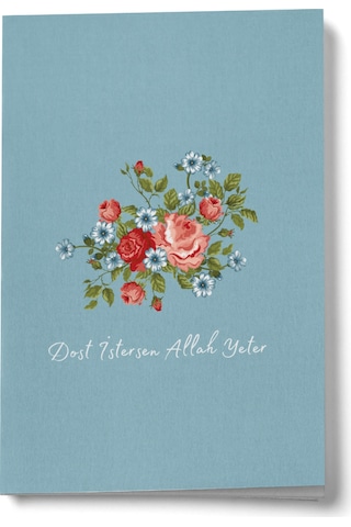 Dost İstersen Allah Yeter Mini Defter Çok Renkli