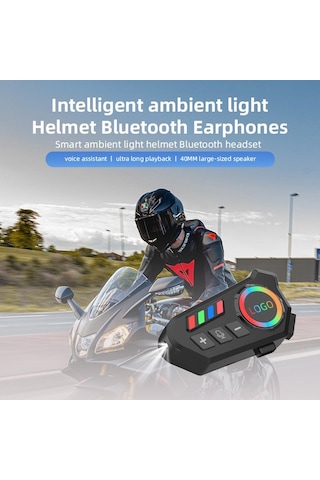 Çeşithane K06 Motosiklet Kask Kulaklığı Su Geçirmez Bluetooth 5.4, 40 Saat Çalma Süresi, Led Işıkl