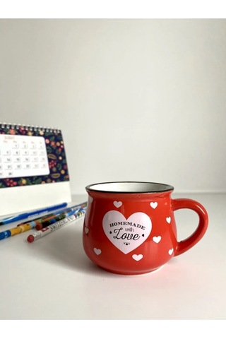 Kupa Fincan Bardak 150 Ml Hediyelik - Kırmızı Kırmızı