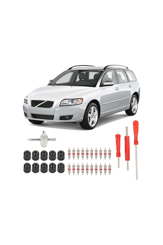 Lemestar 34 Parça Lastik Valfi Tamir Seti: Evrensel Uyumlu, Metal+abs Malzeme, Montaj-kaldırma Aracı, Otomobil-motosiklet-bisiklet İçin