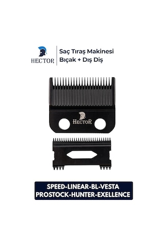 Hector Speed Linear Bl7500 Vesta Prostock Hunter Exellence İçin Yedek Bıçak Seti