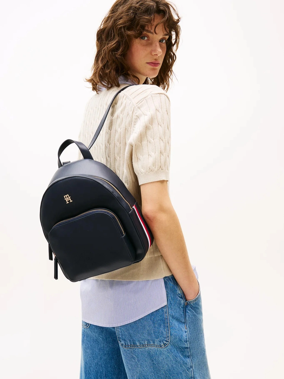 Tommy Hilfiger Kadın Günlük Sırt Çanta Aw0aw17510dw6 mavi