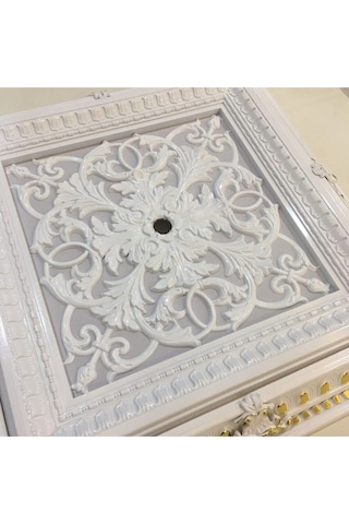 Diecor Led Döşenebilir Saray Tavan Avize Göbeği Beyaz-altın 72 X 72 Model:xa281