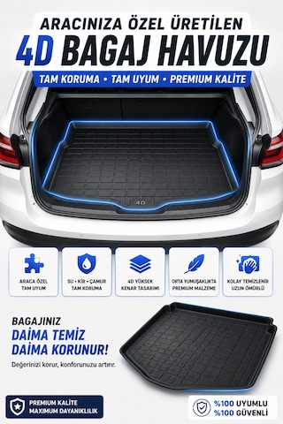Bmw 3 Serisi F30 2016 Model Uyumlu Araca Özel Kesim 4d Bagaj Havuzu Tam Koruma